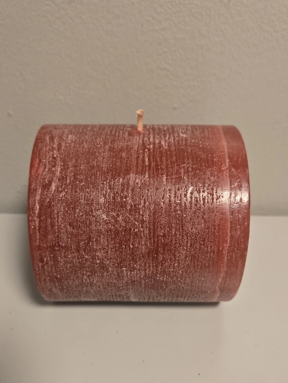 Red Snowman Pillar Candle
